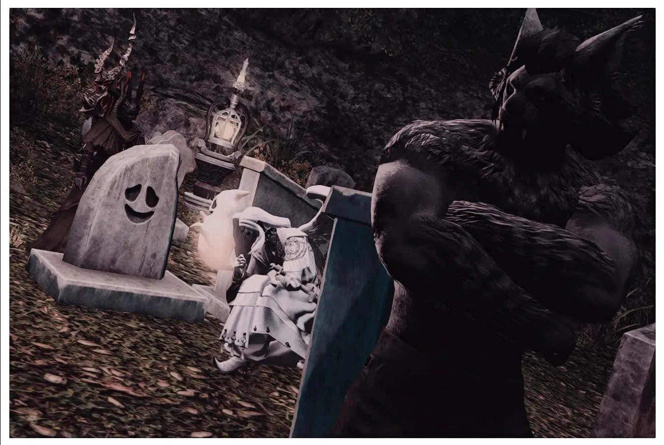 Derrière la tombe ! 